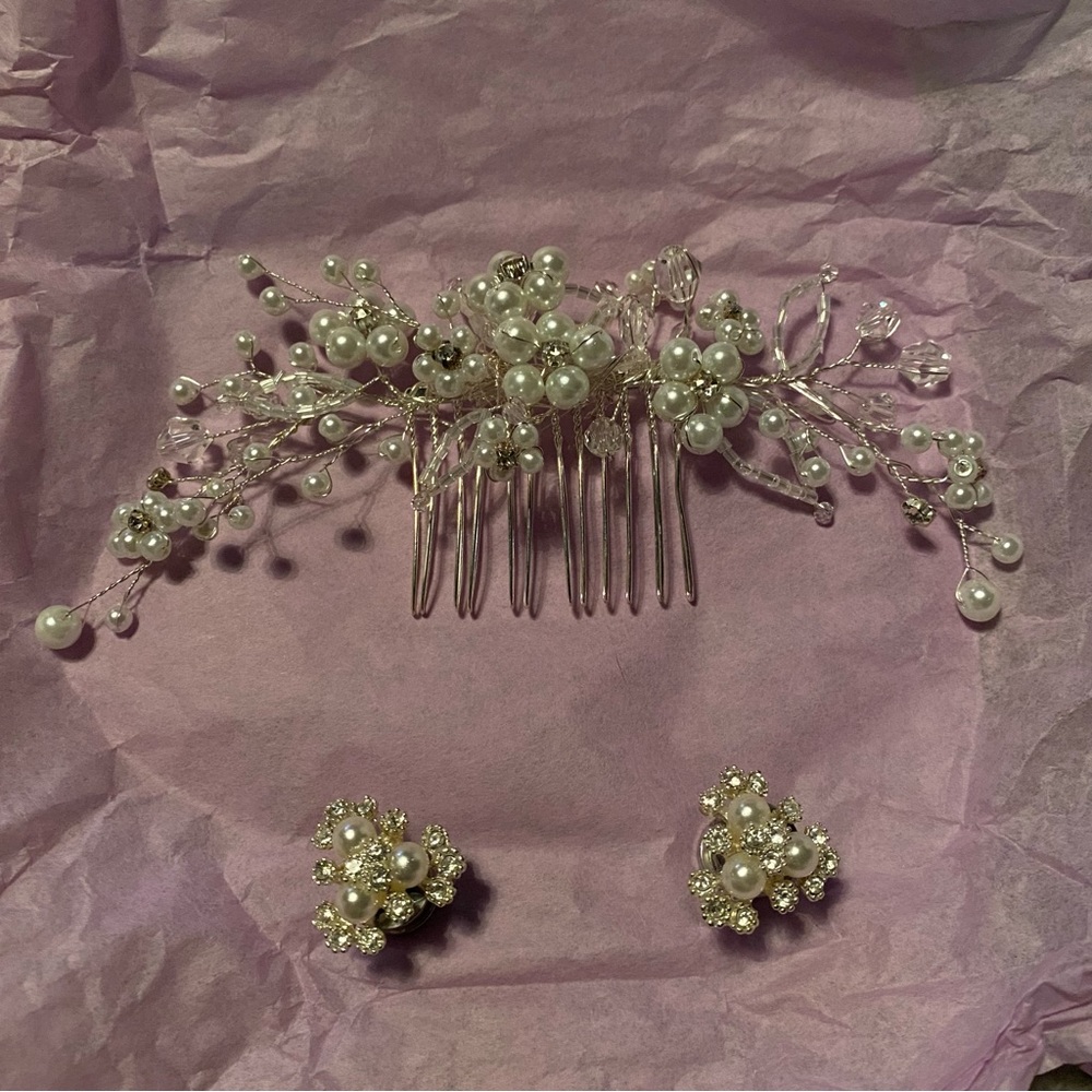 Custom Wedding Gauges and Headpiece